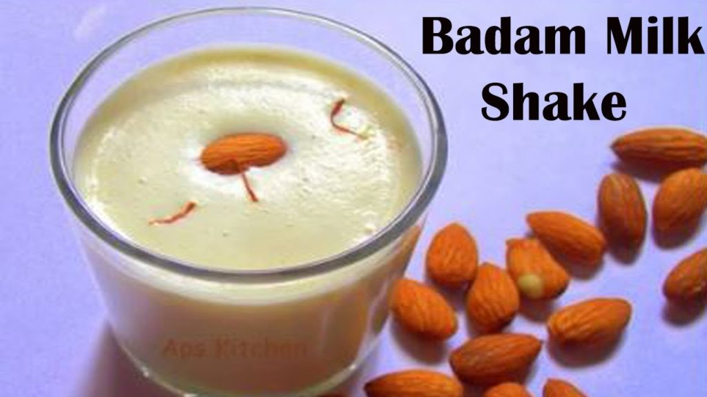 Badam Milk Recipe Almond Milk Badam Milkshake Veg Village Food